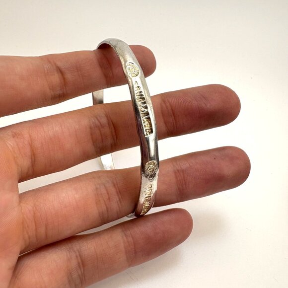 Vintage Sterling Silver PTO VALLARTA Mexico Bangle Bracelet Size 7.5" Fit - Picture 12 of 13